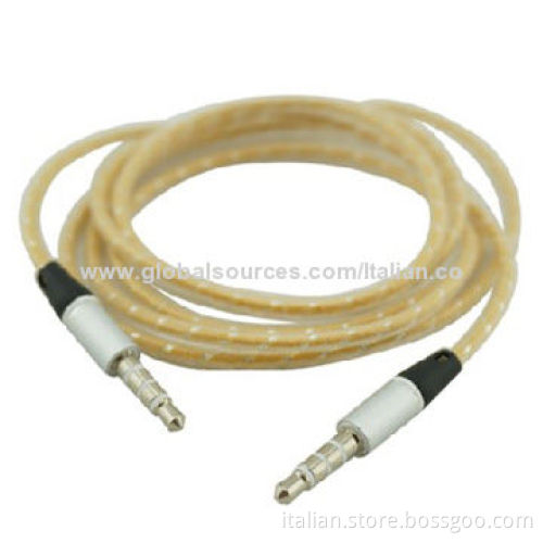 Metal Shell 3.5mm Aux Cable for iPhone/Mobile PhonesNew